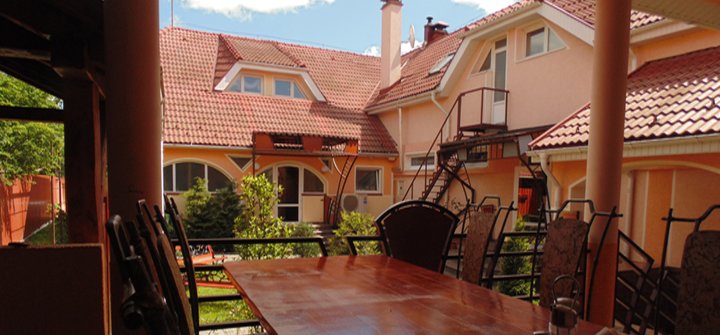 Cafe at the Anita Hotel in Uzhgorod. Book by promotion