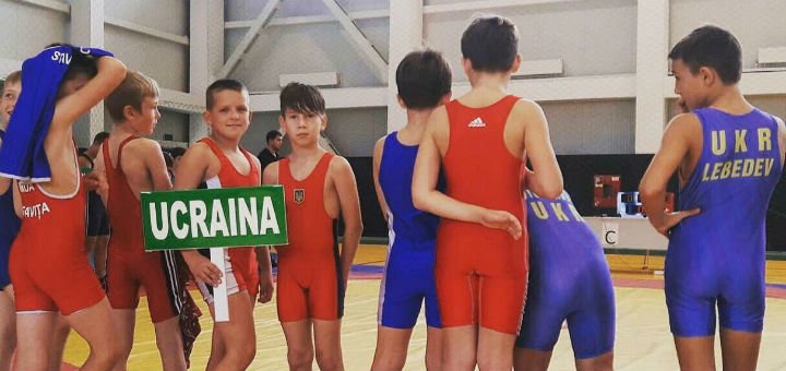 Greco-roman wrestling classes at the &quot;wrestling school&quot; in kiev. come to training for a promotion.