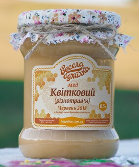 Органічний квітковий мед ТМ «Весела бджілка». Замовити по знижці.