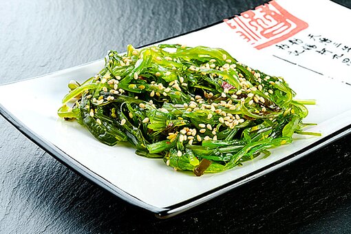 Salads at the nakama sushi bar. order sushi at a discount.