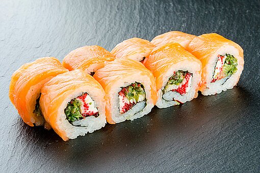 Philadelphia at the nakama sushi bar. order sushi at a discount.