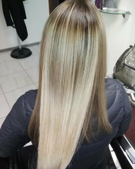 Hair straightening in the beauty salon victoria slavyansk. sign up for a hair straightening campaign