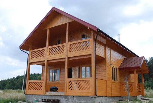 Construction of wooden cottages from the alba company in kiev. order a service with a discount.