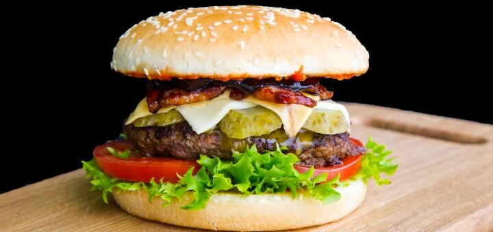 Burger menu from night burger delivery