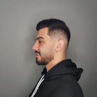 Haircut in arabic barbershop