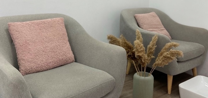 Manicure in TheManik beauty salon in Kharkov. Stock.