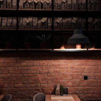 The interior of the restaurant "Fabbrica". Book a table at a discount
