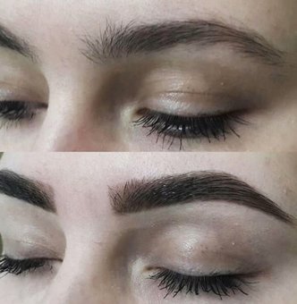 Eyebrow shaping at the Zebra beauty studio in Kharkov. Sign up for the promotion.